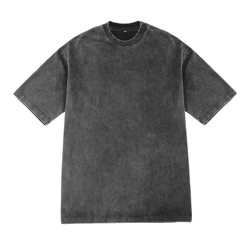 Casual sports suit pure cotton washed distressed T-shirt shorts 9