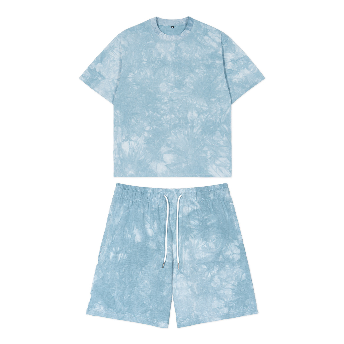 Loose cotton tie-dye suit short-sleeved shorts casual 8 02
