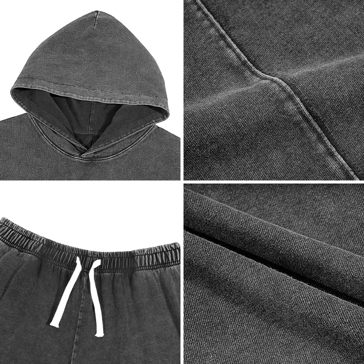Sleeveless sweatshirt shorts suit washed vintage 7
