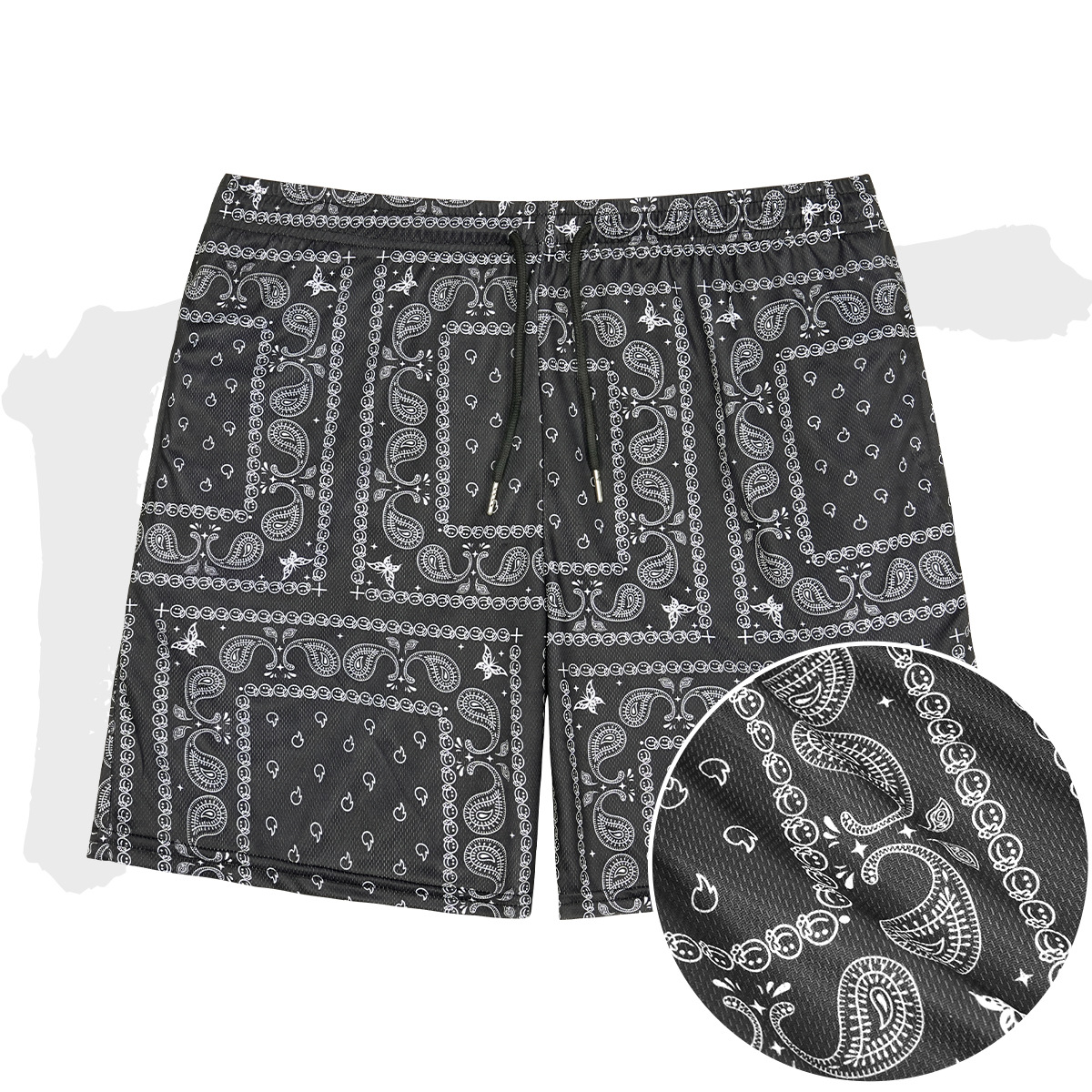 Paisley Print Shorts Casual Wear 17 01