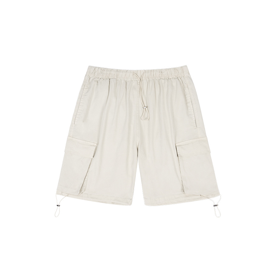 Loose Cotton Cargo Shorts Fashion Drawstring Hem 19