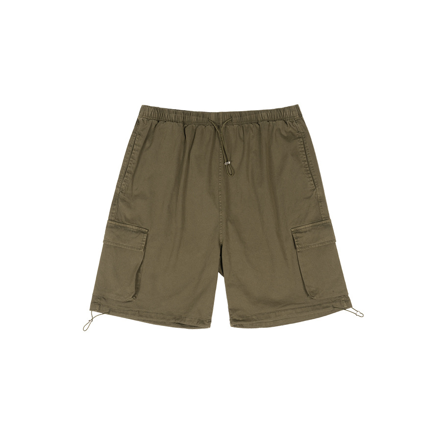Loose Cotton Cargo Shorts Fashion Drawstring Hem 19