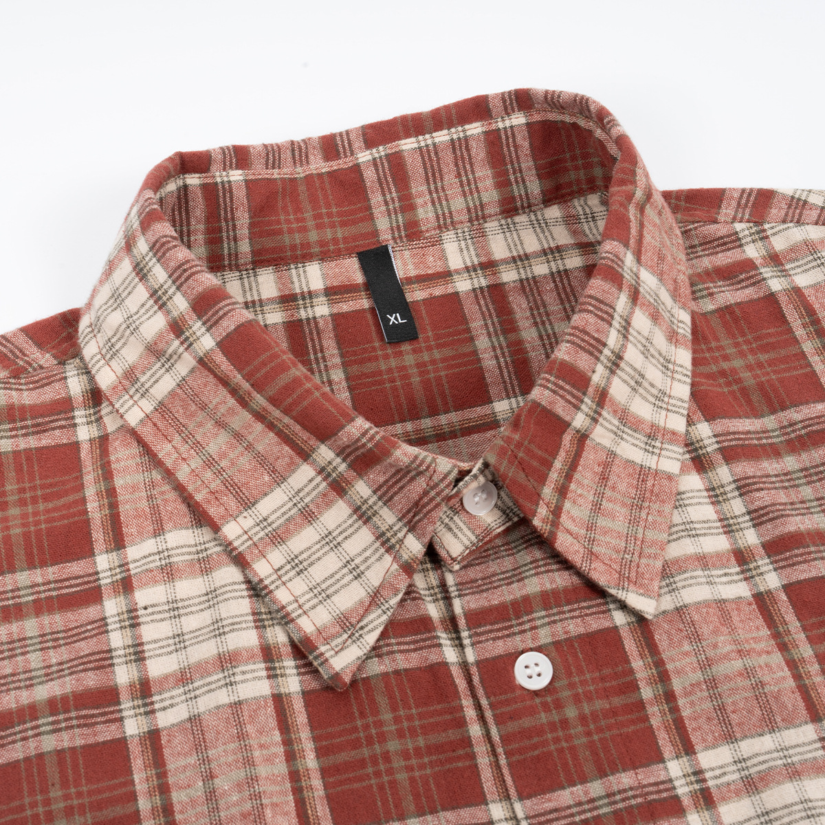 Casual square short checkered T-shirt shirt 24