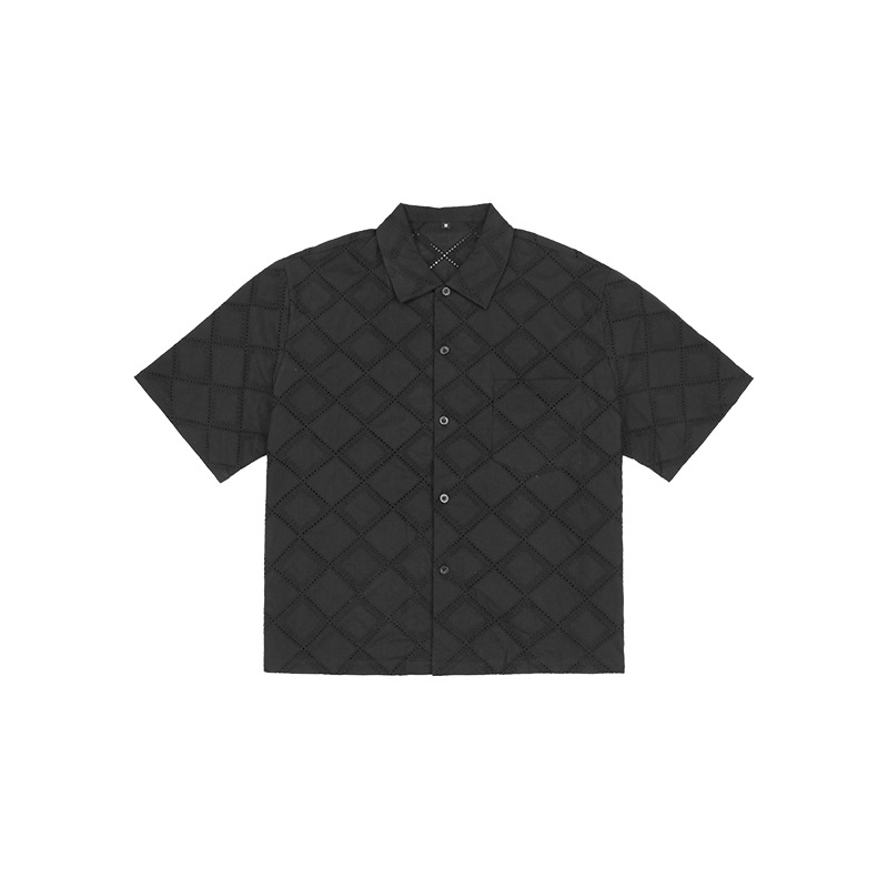 Hollow embroidery shirt casual short shirt 29 02