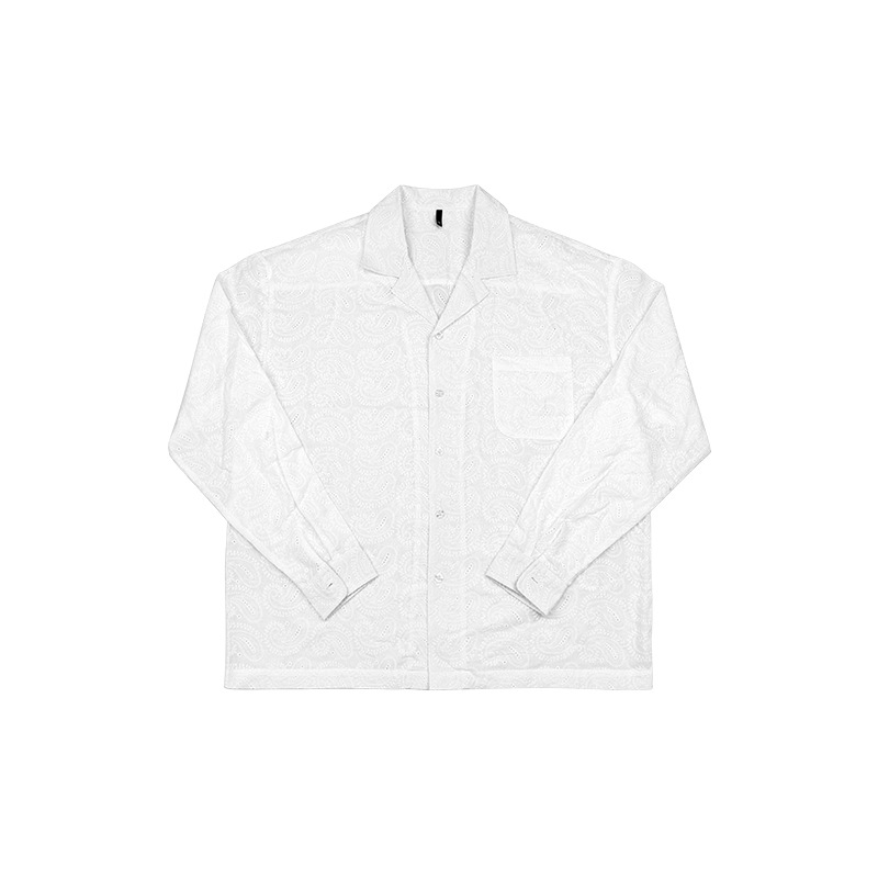 Paisley embroidered breathable shirt 27 01