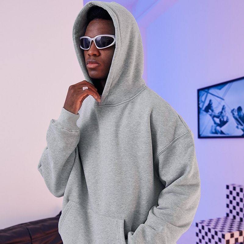 Men's black hooded fleece sweatshirt 40 01