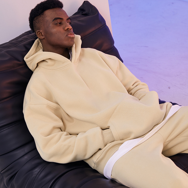 Men's black hooded fleece sweatshirt 40