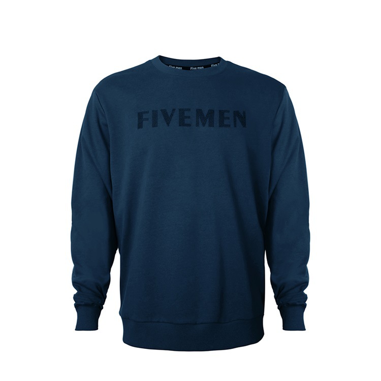Round neck terry sweatshirt with letter embroidery 38 02