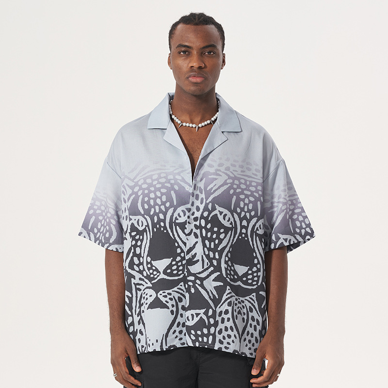 Floral print short-sleeved shirt 60