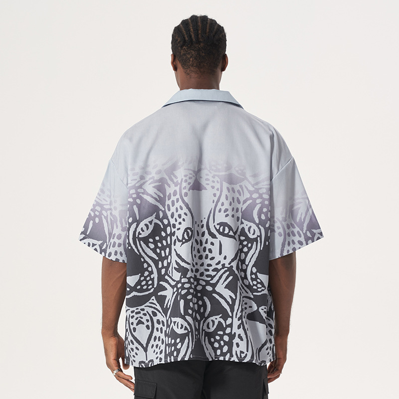 Floral print short-sleeved shirt 60