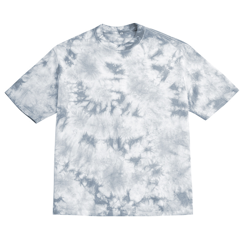 Tie-dyed crew neck T-shirt with loose fit and short sleeves 58