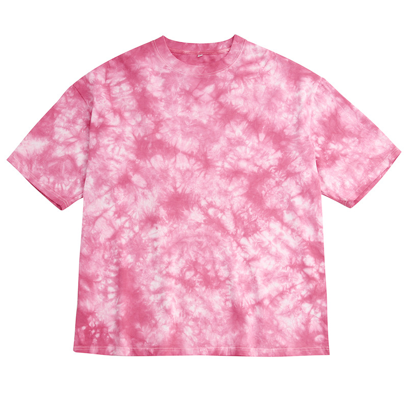 Tie-dyed crew neck T-shirt with loose fit and short sleeves 58