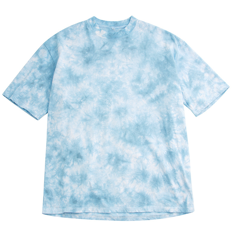 Tie-dyed crew neck T-shirt with loose fit and short sleeves 58
